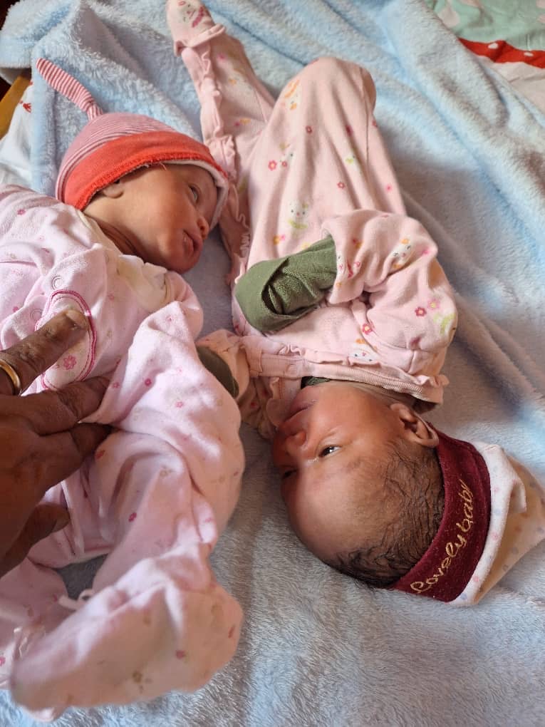 Die neugeborenen Zwillinge im Waisenhaus